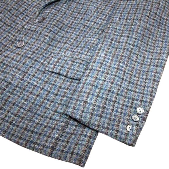 Harris Tweed Overcheck Dogstooth Wool Sport Coat 40R - Picture 8 of 8